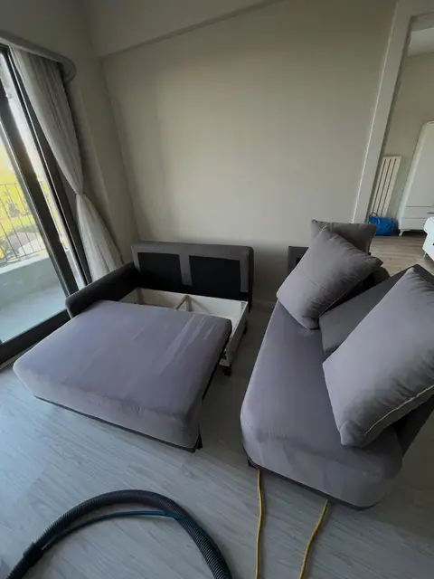 Gri köşe koltuk ve puf — İzmir